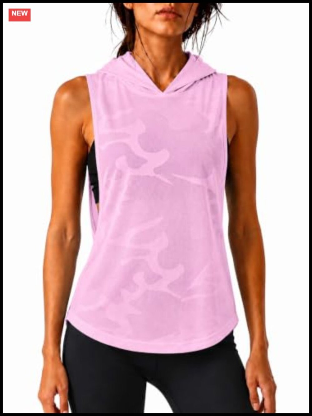 Remidoo Mesh Sleeveless Hoodie Open Side Workout Tank Top